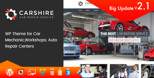 Car Shire 2.7 – Auto Mechanic & Repair WordPress Theme