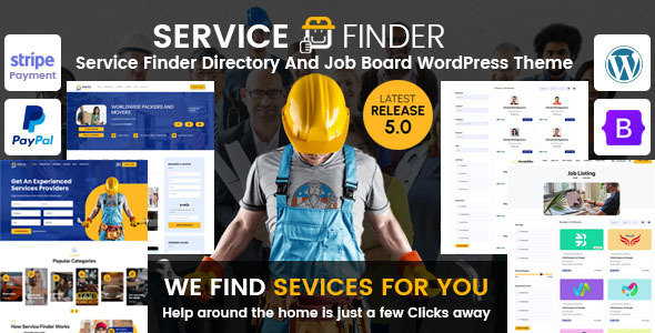 Service Finder 6.0 – Provider and Business Listing WordPress Theme