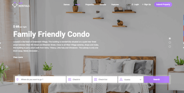 WP Rentals 3.13.1 – Booking Accommodation WordPress Theme