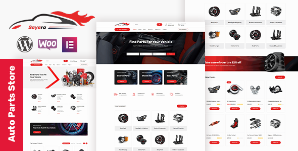 Sayara 1.2.3 – Auto Parts Store WooCommerce WordPress Theme