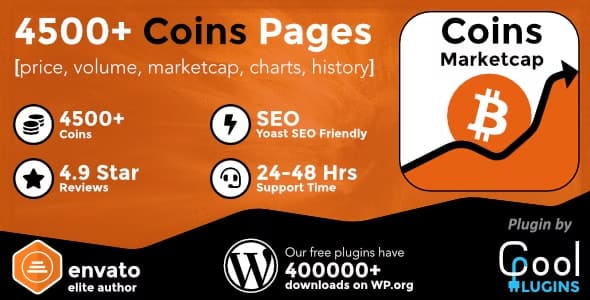 Coins MarketCap 5.6.4 – WordPress Cryptocurrency Plugin