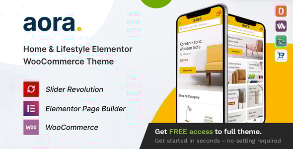 Aora 1.3.9 – Home & Lifestyle Elementor WooCommerce Theme