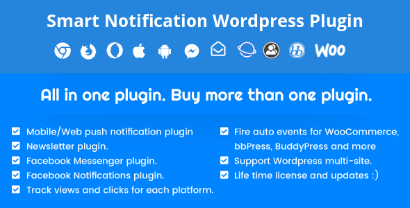 Smart Notification 9.3.9 – Web & Mobile Push WordPress Plugin