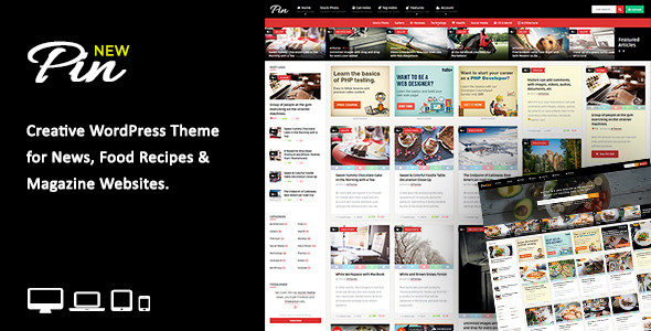 Pin = Pinterest Style / Personal Masonry Blog / Front-end Submission 5.7