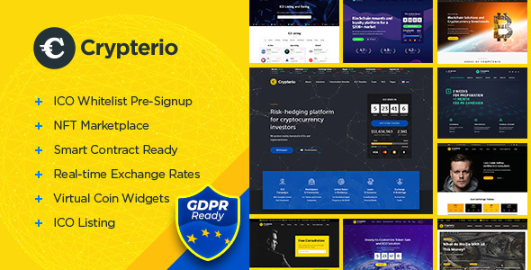 Crypterio 2.4.8 – ICO Landing Page and Cryptocurrency WordPress Theme