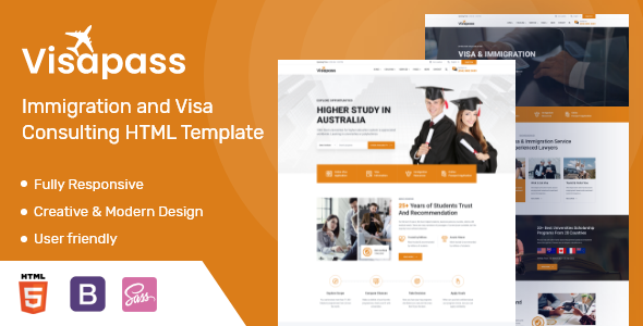 Visapass 1.1.0 – Immigration Consulting WordPress Theme