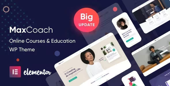 MaxCoach 3.2.1 – Online Courses & Education Elementor WP Theme