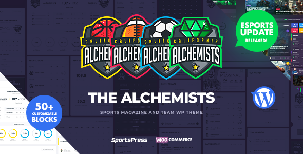 Alchemists 4.4.15 – Sports eSports & Gaming Club and News WordPress Theme