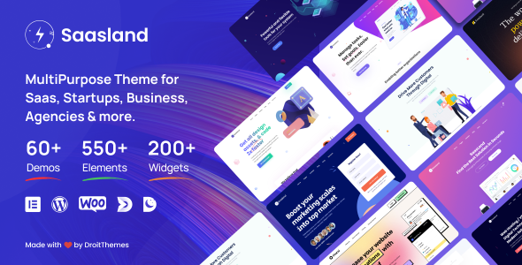 Saasland 3.6.8 – MultiPurpose WordPress Theme for Startup