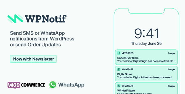 WPNotif 3.0.0.1 – WordPress SMS & WhatsApp Message Notifications