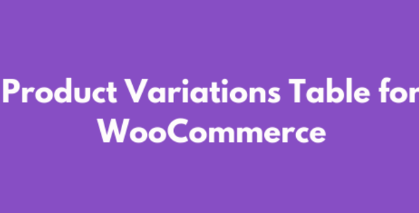 Product Variations Table for WooCommerce 1.2.7