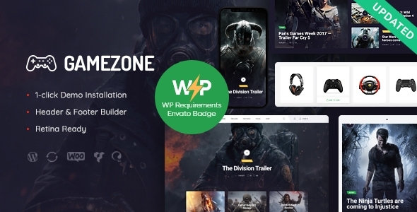 Gamezone 1.1.1 – Gaming Blog & Store WordPress Theme