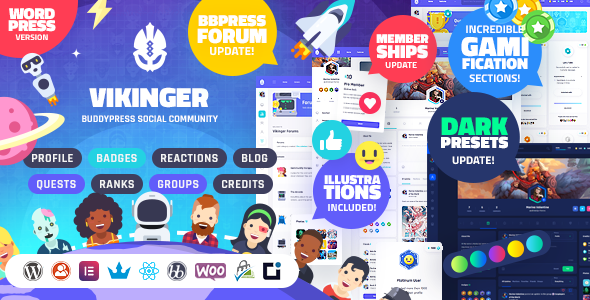 Vikinger 1.9.33 – BuddyPress and GamiPress Social Community