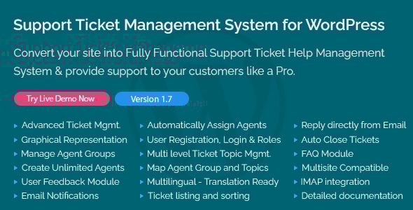 Support Ticket Management System for WordPress 1.8