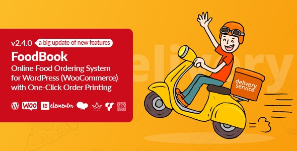 FoodBook 4.3.9 – Online Food Ordering System for WordPress with One-Click Order Printing