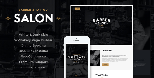 Barber 1.7 – Hair, Tattoo & Beauty Salons WordPress Theme