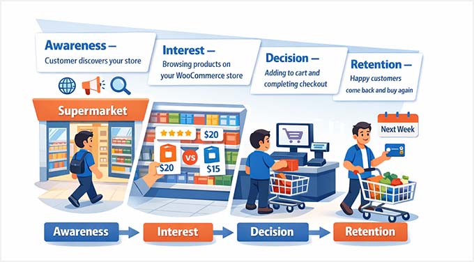 WooCommerce sales funnel example