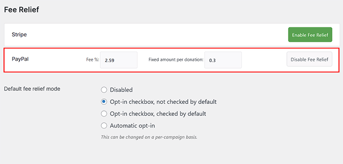 Add recovery fee per donation for different payment gateways Add recovery fee per donation for different payment gateways