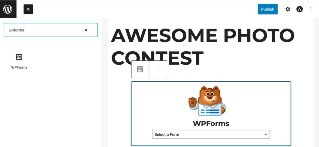 Add form to your WordPress website Add form to your WordPress website