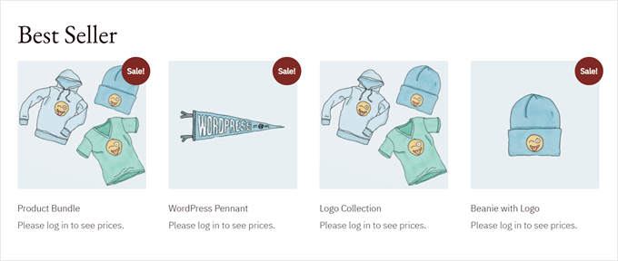 An example of prices being hidden with the Wholesale Suite plugin An example of prices being hidden with the Wholesale Suite plugin