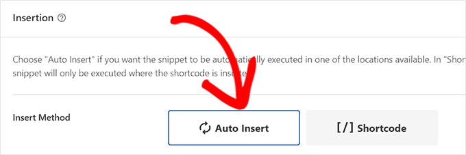 Choose an insertion method Choose an insertion method