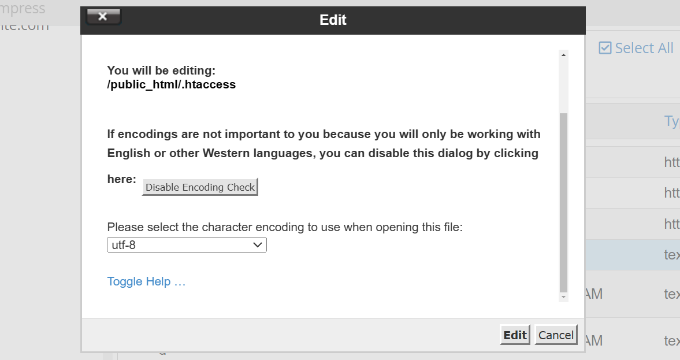 Edit warning message htaccess Edit warning message htaccess