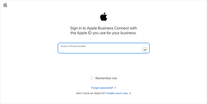 Signing in to Apple Business Connect Signing in to Apple Business Connect