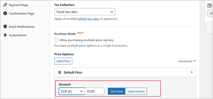 Add pricing and currency for the product or service Add pricing and currency for the product or service