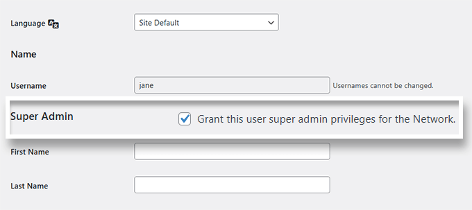 Make user Super Admin Make user Super Admin