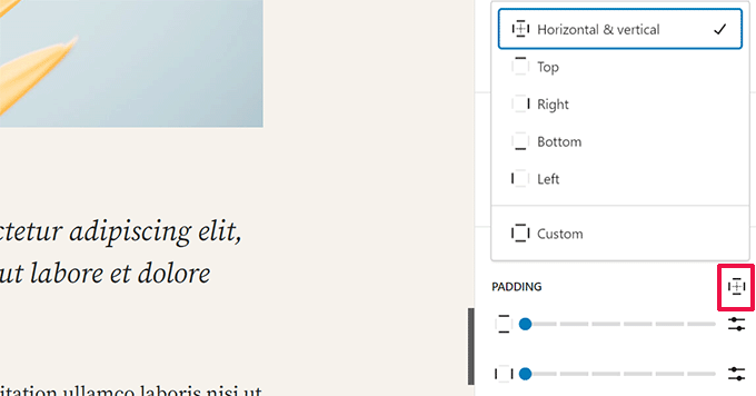 Compact padding and margin controls Compact padding and margin controls