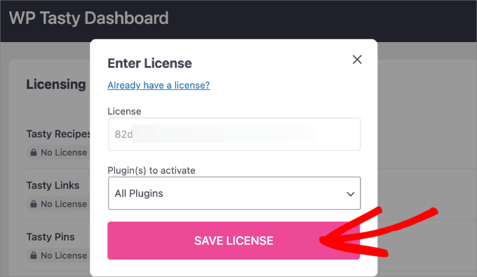 Save license Save license