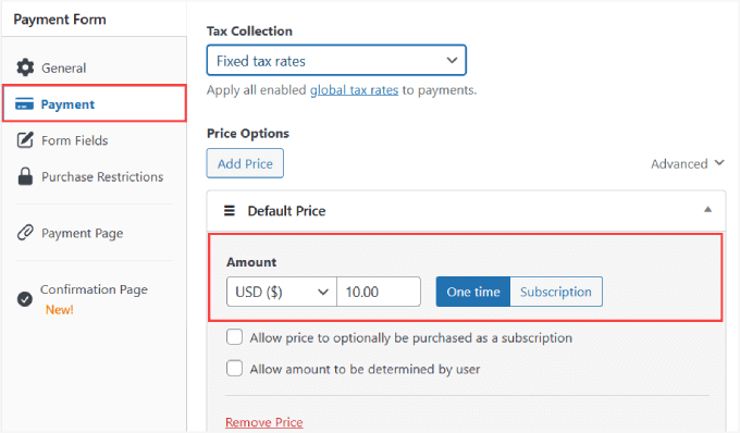 Set prices Set prices