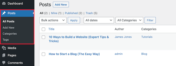 WordPress posts and pages stay the same WordPress posts and pages stay the same