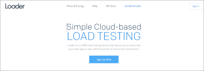 Loader.io website Loader.io website