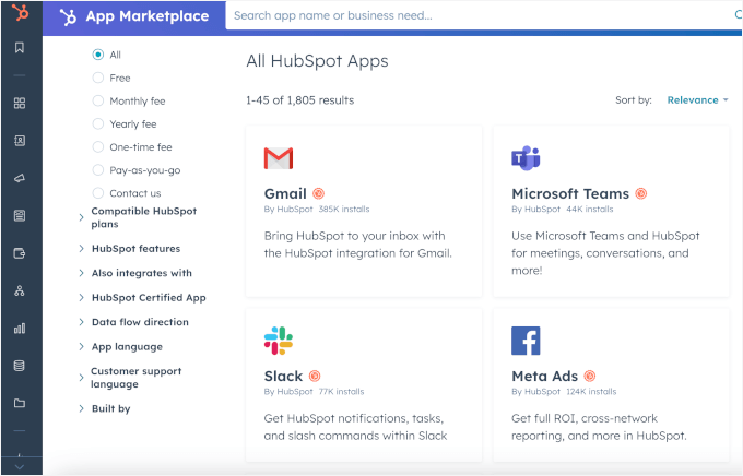HubSpot App Marketplace HubSpot App Marketplace