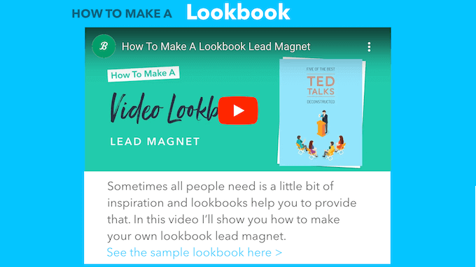 An example of a video lookbook An example of a video lookbook