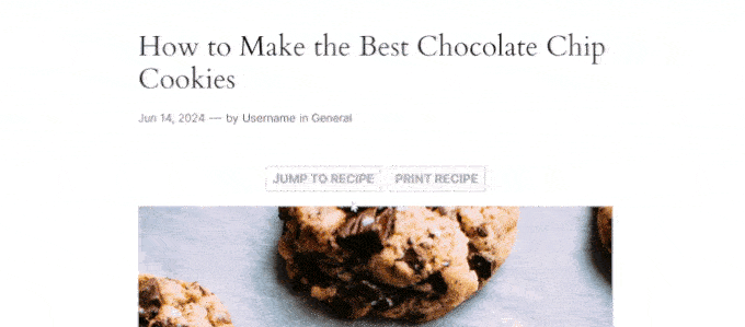 WP Tasty's Jump to Recipe button with smooth scroll effect WP Tasty's Jump to Recipe button with smooth scroll effect
