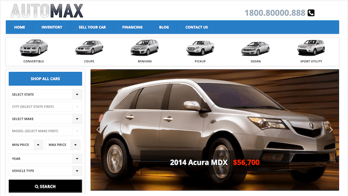 A well-coded WordPress auto motive theme A well-coded WordPress auto motive theme