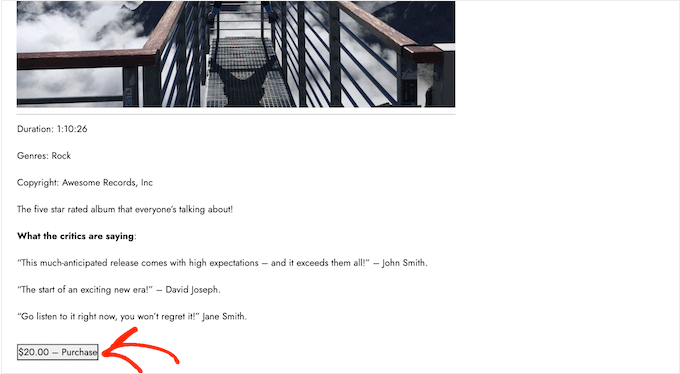 Testing a music purchase on your WordPress website Testing a music purchase on your WordPress website