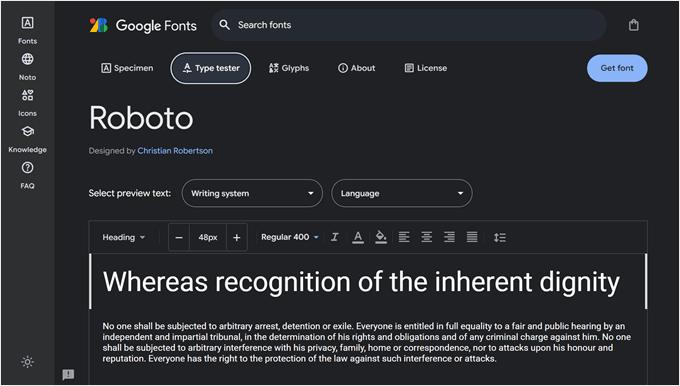 Google Fonts Type Tester Google Fonts Type Tester