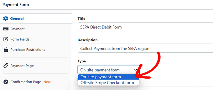 Add title and description for the SEPA payment form Add title and description for the SEPA payment form