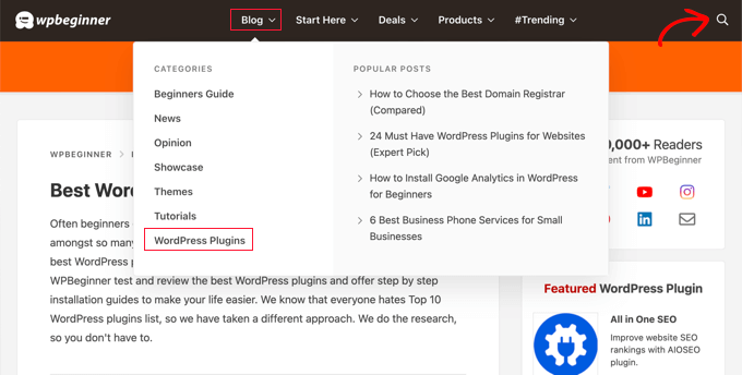 Checking WPBeginner Tutorials on the Plugin Checking WPBeginner Tutorials on the Plugin