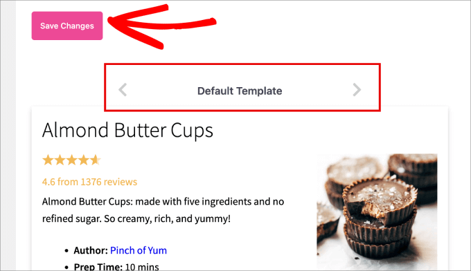 change recipe card template change recipe card template