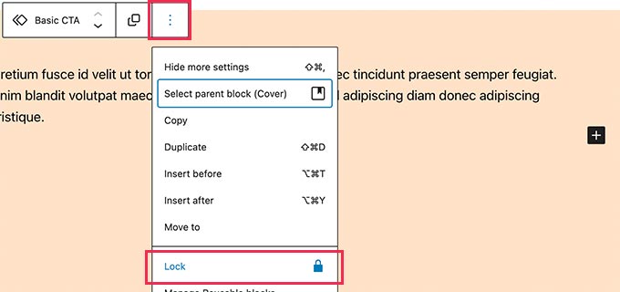 Lock reusable block Lock reusable block