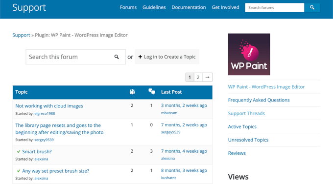 Checking the Plugin's Support Page Checking the Plugin's Support Page