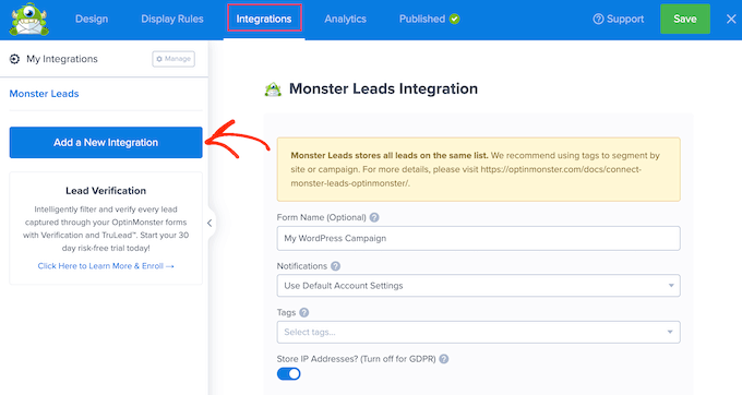 Integrating OptinMonster with your email marketing provider Integrating OptinMonster with your email marketing provider