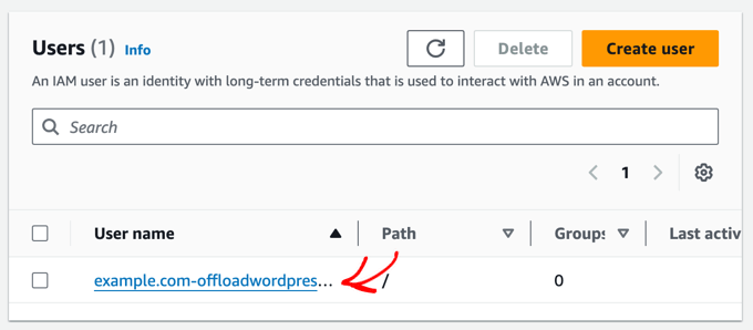 List of User Names in AWS List of User Names in AWS