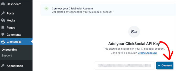 API key ClickSocial API key ClickSocial