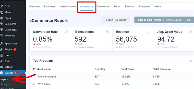 Track eCommerce conversions in MonsterInsights Track eCommerce conversions in MonsterInsights