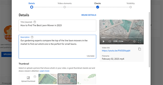 Fill in video details Fill in video details